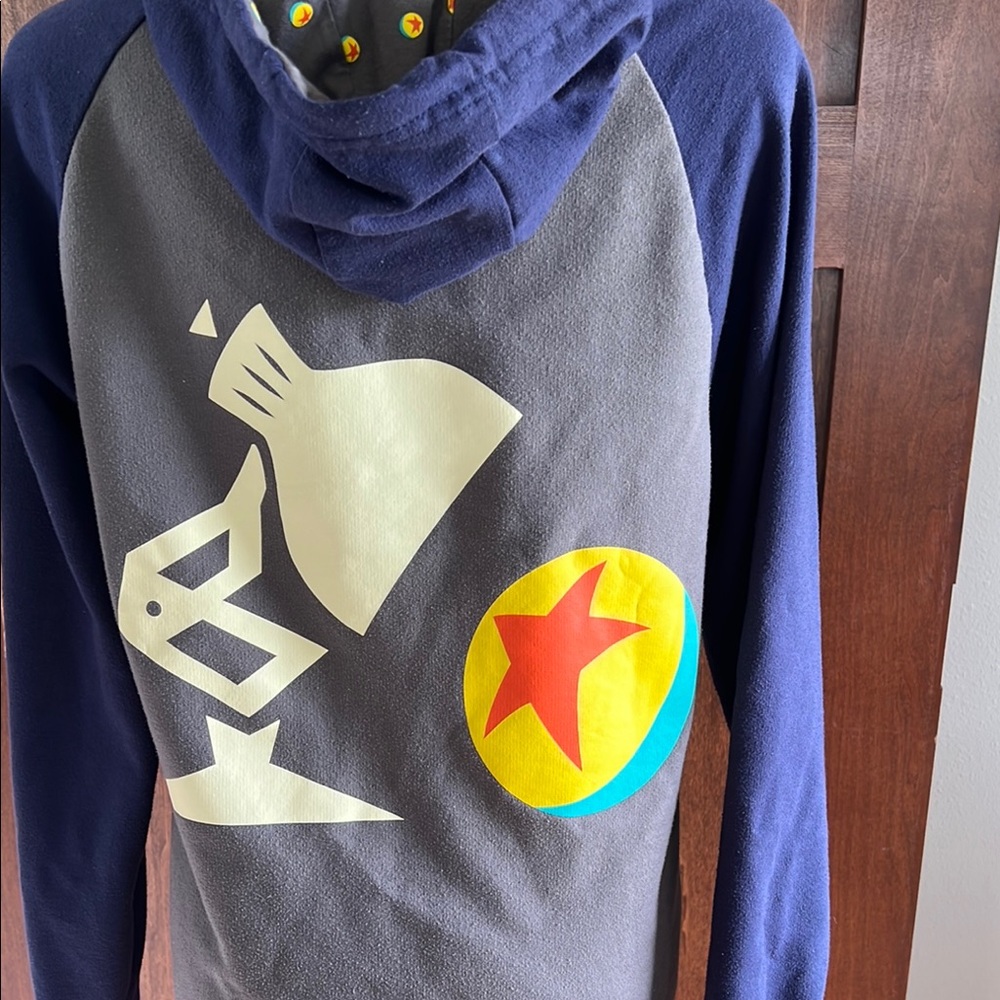 Disney Pixar Gray and Blue Hoodie